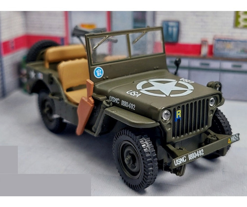 Carro A Escala 1/43 Jeep Willys Mb Us Army