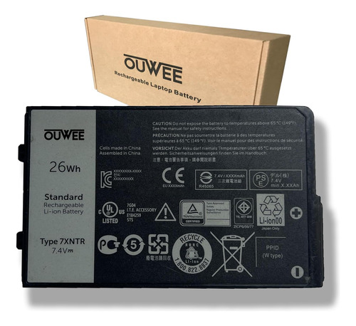 Ouwee 7xntr Batería P/ Dell 12 7202 7212 Rugged Extreme Tab
