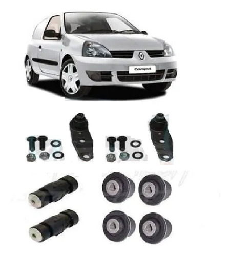 Par Pivo + 2 Bieleta + Kit Bucha Clio Kangoo 1999 A 2014