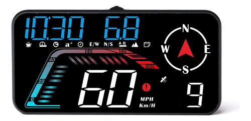 Pantalla Frontal Hud G12, Velocímetro Gps Digital Con Alarma