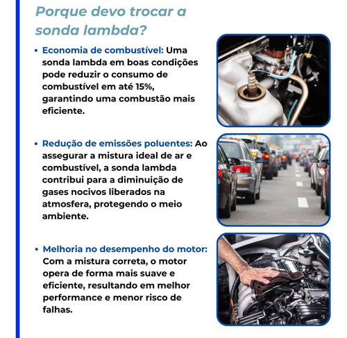 Sonda Lambda Gol G4/5/6 Fox Polo Saveiro 1.0 1.6 Flex Pós