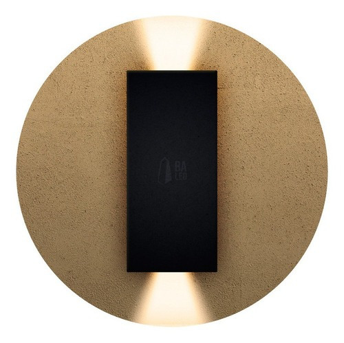 Aplique Pared Bidireccional Exterior Luz Led Gu10 Biline2 Color Negro