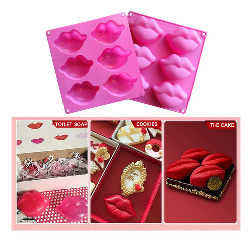 Molde De Labios Calientes For Hornear Tartas, 6 Unidades