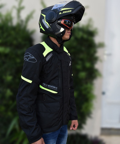 Jaqueta Alpinestars Andes V3 Preta Amarela Impermeável Parka