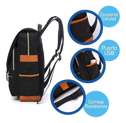 10 Mochilas Antirrobo Para Laptop Impermeable Puerto Usb