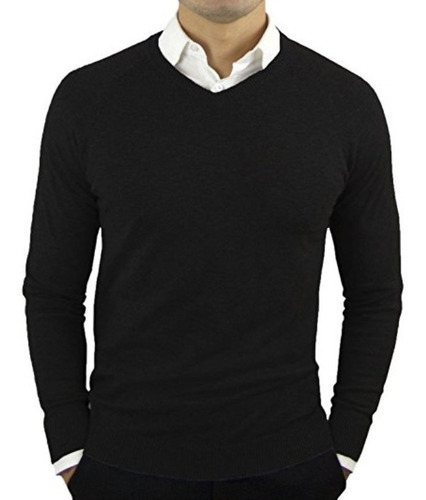 Sweater Pullover Hombre Escote V Lana Angora A S T I Premium
