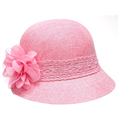 Gorros Sombreros Y Boinas De Lino Con Lazo Rosa Talla Única