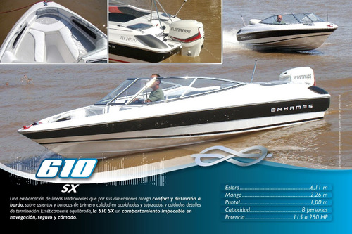 Imagen 8 de 9 de Lancha Bahamas 610 Sx Con Mercury 150
