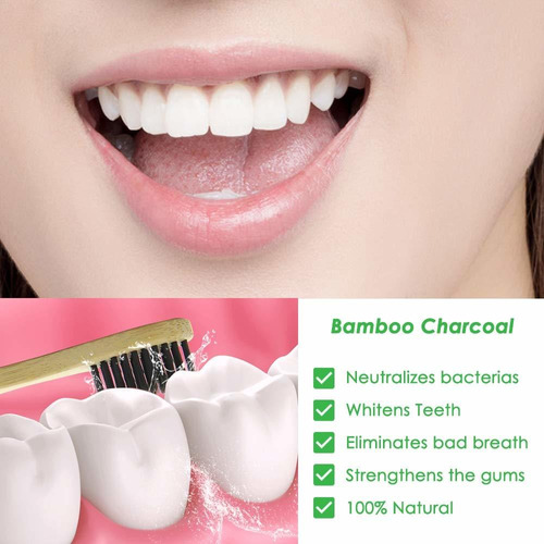 Sourceton - Juego De 12 Cepillos De Dientes De Bambú Natural