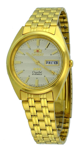 Reloj Hombre Orient Fab00008c Automático Pulso Dorado En
