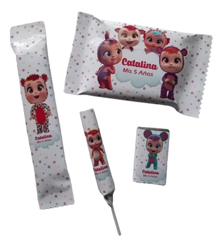 Bebes Llorones Golosinas Personalizadas Candy Bar 10 Niños