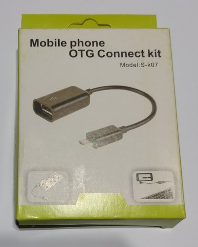 Imagen 2 de 3 de Adaptador Cable Otg Micro Usb Macho A Usb Hembra / Milenoil