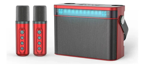 Máquina De Karaoke Portátil Con Altavoz Bluetooth Y Micrófon