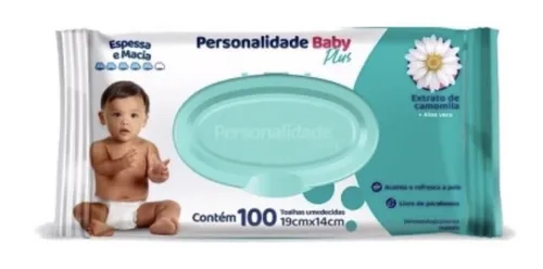 Lenços Umedecidos Personalidade Baby Plus 100unds Macia