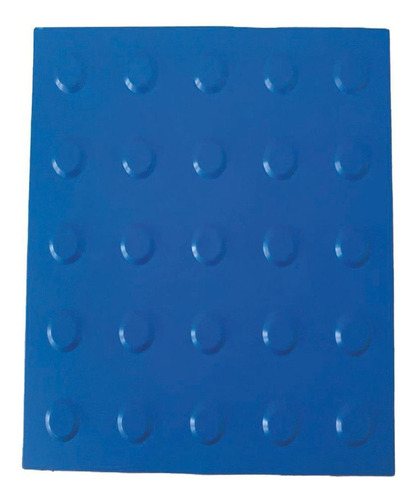 Kit 10 Pçs Piso Tátil Pvc 25x25 Alerta Azul