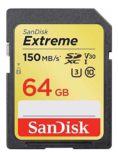 Tarjeta Sandisk Extreme Sd Uhs-i 64gb Foto Y Video 4k