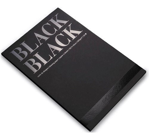 Block Fabriano Black Black 20 Hojas Negras 300g 21x29.7cm 