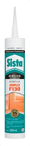 Sellador Grietas Paredes Silicon Blanco Pintable Sista 300ml