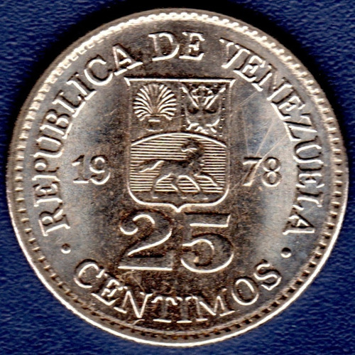 Moneda De Níquel De 25 Céntimos De 1978