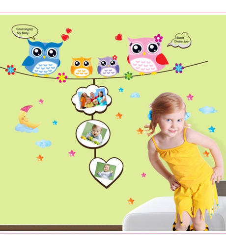 Imagen 1 de 6 de Vinilo Decor Sticker Art Pared - Marco De Fotos Niños