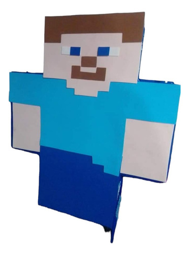 Piñata Infantil Minecraft Steve, O Cualquier Personaje