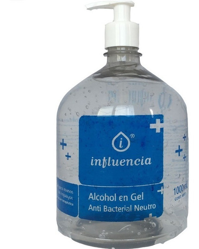 Alcohol En Gel X1 Litro Influencia Con Bomba.