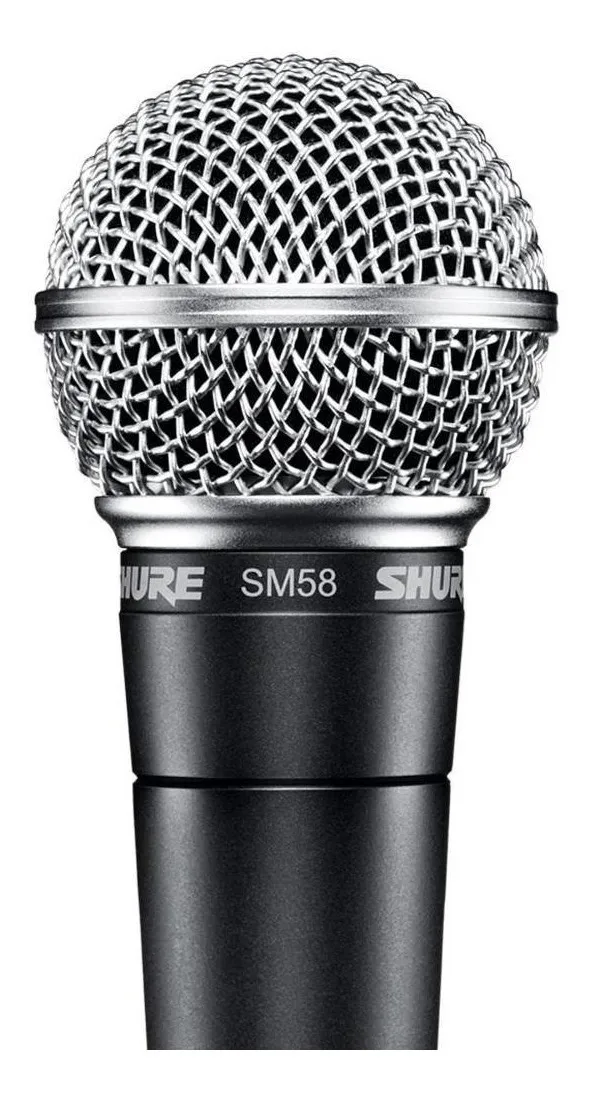 Micrófono Shure SM SM58-LC dinámico cardioide gris oscuro/plateado