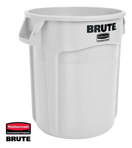 Rubbermaid® Cesto Bote De Basura Brute®, 37.9 Litros C/ Asas Color Blanco