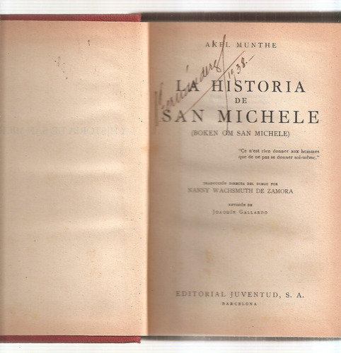 La Historia De San Michele - Munthe - Juventud - Barcelona