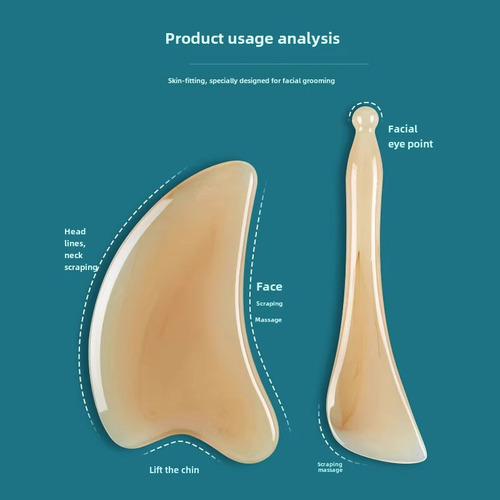 Tabla Gua Sha Para Masaje Facial Y Corporal Estilo Cuerno Na