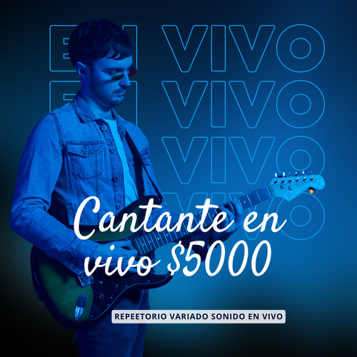 Cantante Con Sonido $5000 Repertorio Variado 