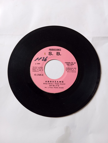 Vinilo Single De Evelyn --abrazame ( H56 (Usado)