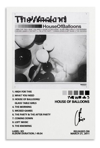 Póster De La Portada Del Álbum De Música De House Of Balloon