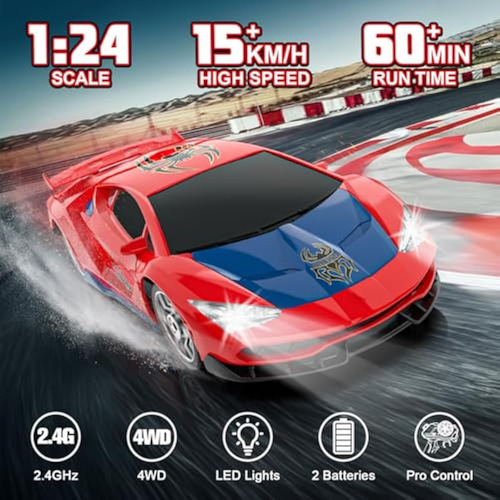 Spider Rc Drift Car, Auto De Control Remoto 1:24,
