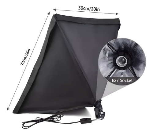 Kit 2 Softbox + Lampadas Led Estúdio Luz Continua Tripe 2m