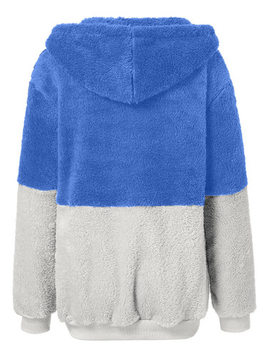 Chaqueta De Manga Larga De Felpa Con Capucha Y Bolsillos Par