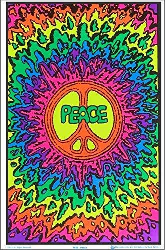 Pósteres - Psychedelic Peace Blacklight Poster - 23  X 35 
