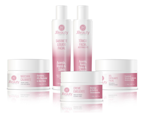 Kit Limpeza De Pele Completo Jbeauty 5 Itens Alto Rendimento