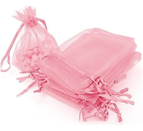 100 Bolsas De Organza Akstore, 4 X 6 Pulgadas, Para Boda, Fe