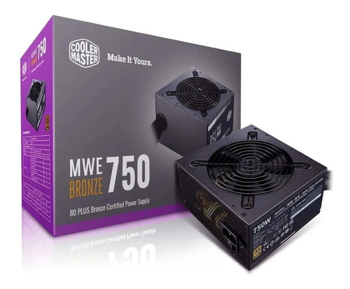 Fuente Pc Coolermaster Mwe 750 Bronze, 750w 80 Plus Bronze