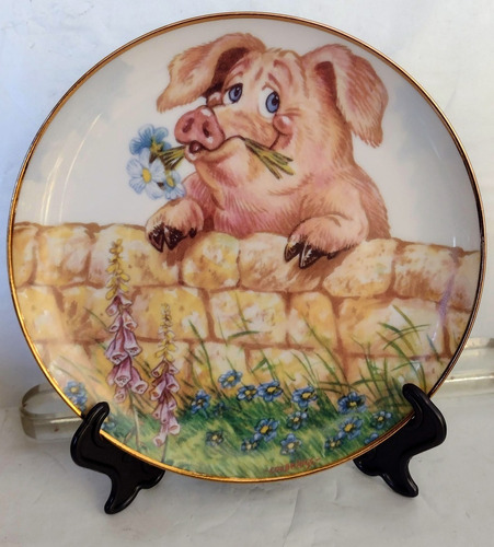 Plato Decorativo Piggin Lady Jayne D Coleccion Ed. Limitada.