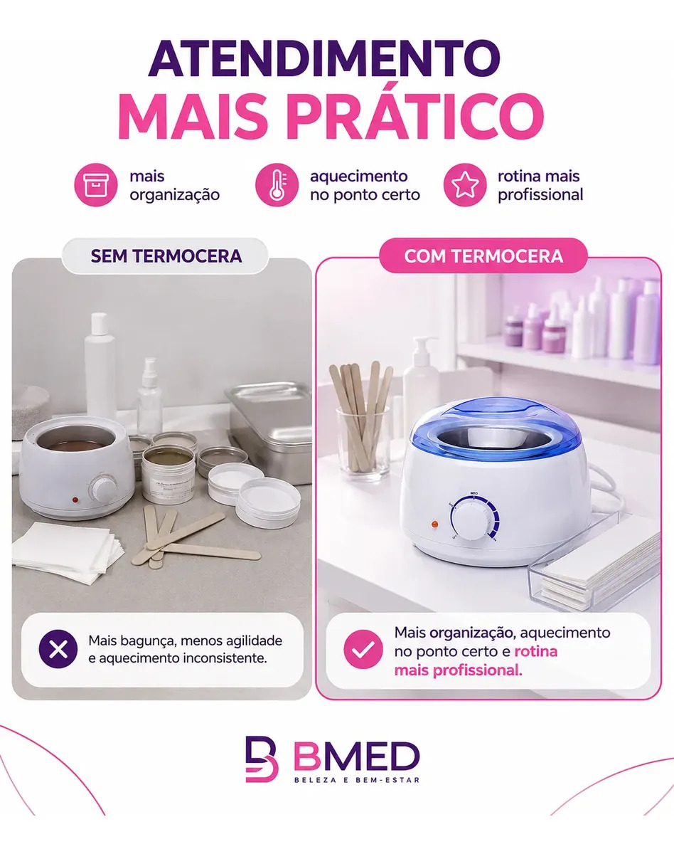 Panela Cera Quente Aquecedor Elétrica Depilação Termocera BMED 4