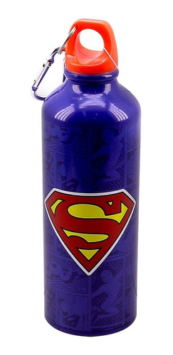 Garrafa De Alumínio Com Prendedor Super Homem 500ml