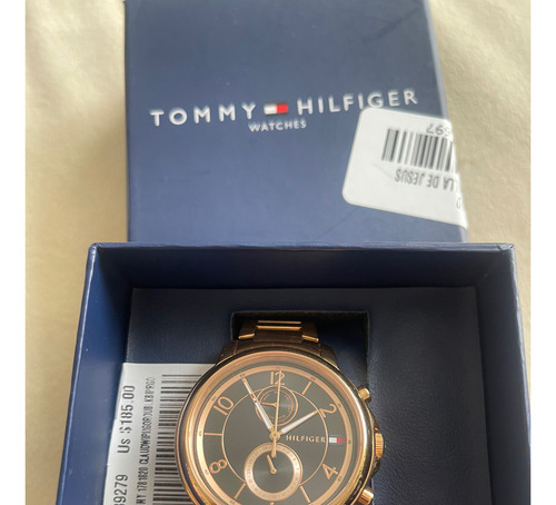 Reloj Mujer Tomy Hilfiger Cobre - Negro