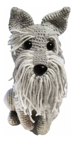 Schnauzer Grande Tejido  A Crochet Amigurumi Perrito 