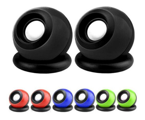Caixa De Som 5w Para Notebook Pc Audio P2 Cor Preto