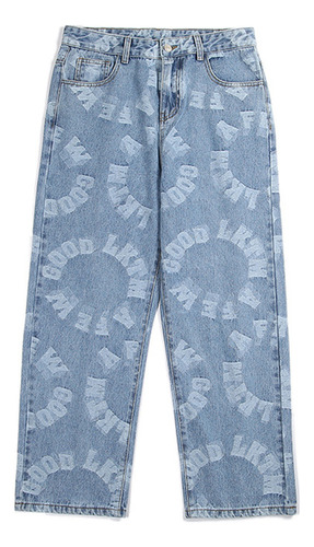 Jeans Holgados Con Estampado De Letras De High Street Pe [u]