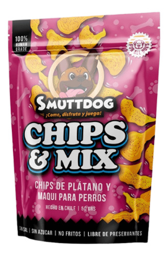 Smuttdog® Chips & Mix Platano Y Maqui 50grs Para Perros