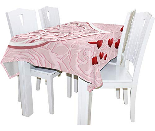 Naanle Valentines Día De Rectángulo Mantel 54 (w) X Y472k