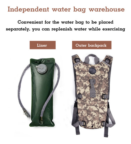Mochila De Hidratación Para Bicicleta, Ropa Duradera, Color